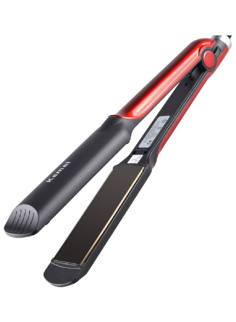 كيمي Km-531 Professional Hair Straightener, Ceramic, Black - Image 3