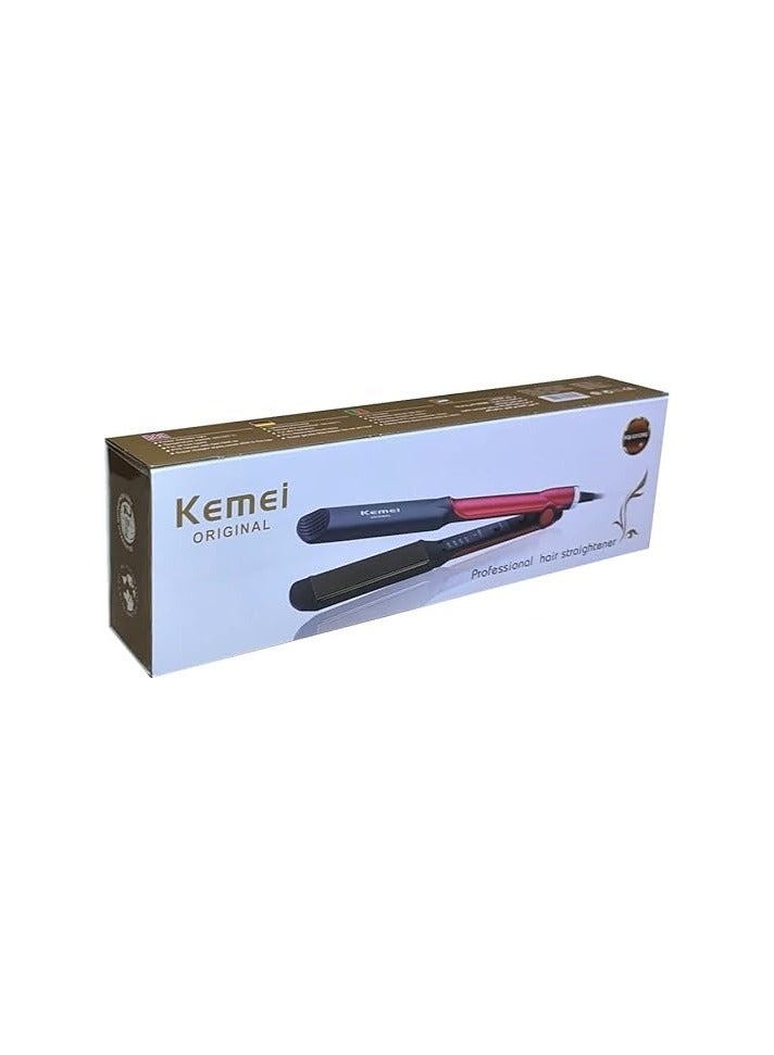 كيمي Km-531 Professional Hair Straightener, Ceramic, Black - Image 4