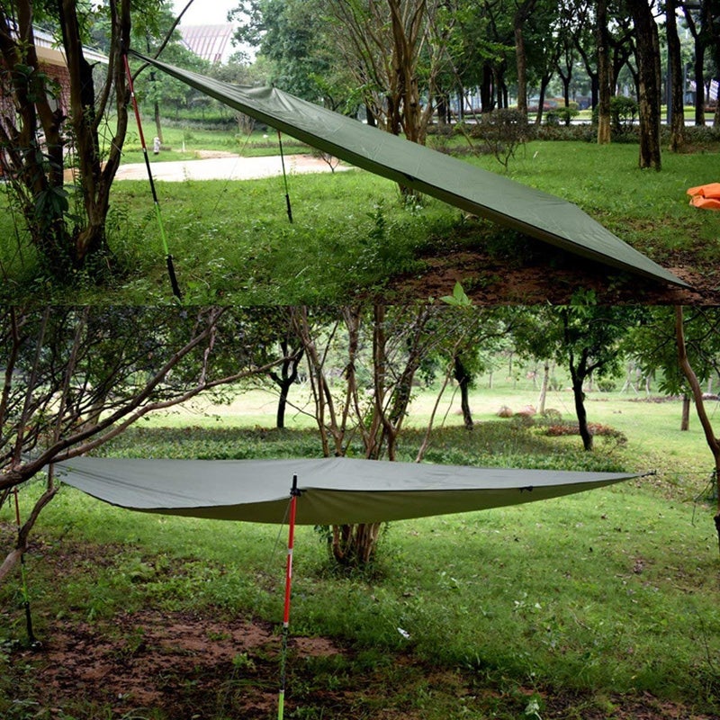 ون نايس 10x10 FT Waterproof Camping Tarp, Lightweight UV Protection Camping Cover for Tents, Beach, Picnics, Car and Adventure, Army Green - Image 5