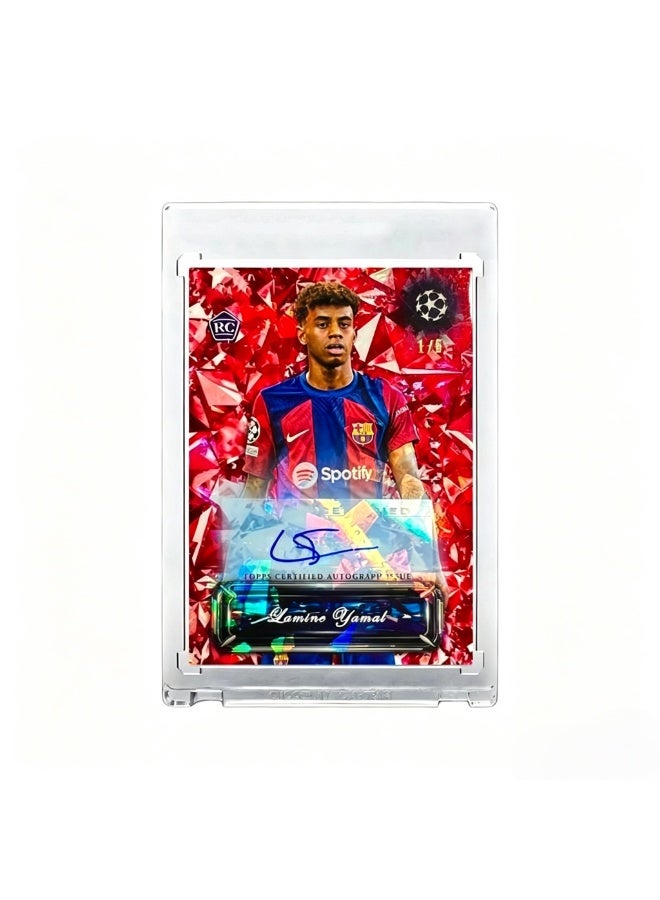 Ramin Yamal Barcelona Champions League RC Rookie Red Ice Signature Player Card Collection Card