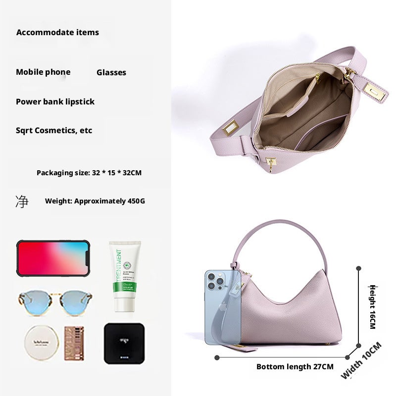 Women's Genuine Leather Hobo Bag - Image 3