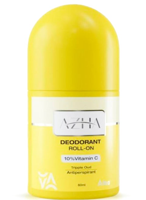 Azha Deodorant Roll On 10% Vitamin C Triple Oud (Yellow) - 60 Ml