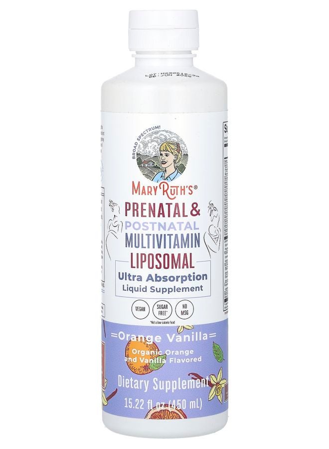 Prenatal & Postnatal Multivitamin Orange Vanilla 15.22 fl oz (450 ml)