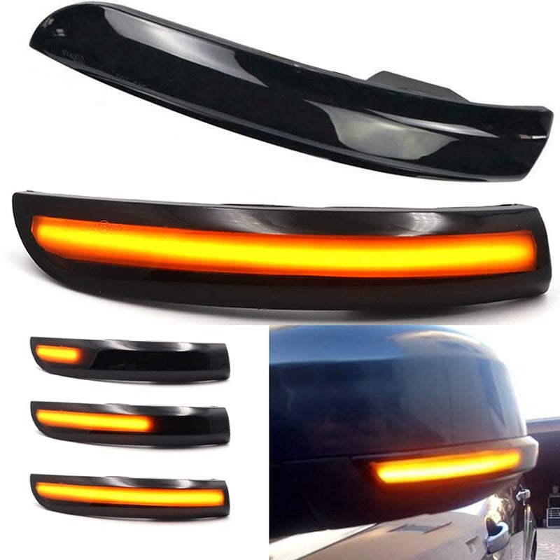 Sequential Blinker Car Rear View Mirror Side Marker Lights LED Turn Signal Lamp Assembly Replacement For Ford Kuga Escape Ecosport 20132018CMax 20132017 Focus 20122018 Smoked Lens