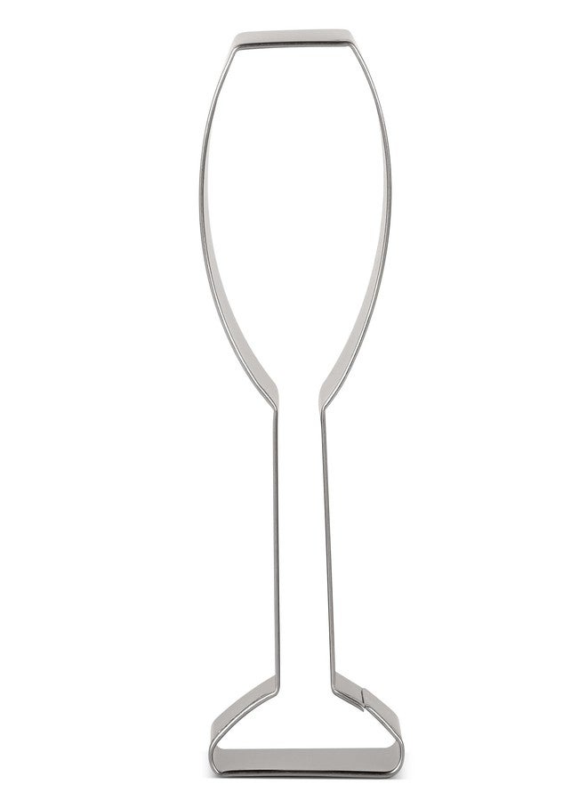 LILIAO قطاعة بسكويت على شكل كأس شمبانيا من ليلياو - قطاعة بسكويت فوندان لحفلات الزفاف - 1.5 × 4.5 بوصة - ستانلس ستيل - Image 1