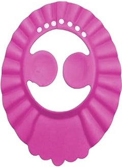 Bebecom Soft & Adjustable Children Shower Cap Shampoo Bath Wash Hair Shield Hat Bathing for Infant Toddler (Pink) 