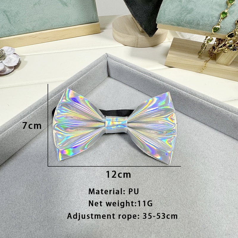Men'S Accessories Groomsmen And Groomsmen Black Korean Bows Men'S And Women'S Shirts Wedding Korean Colorful Pu Bows - Image 4