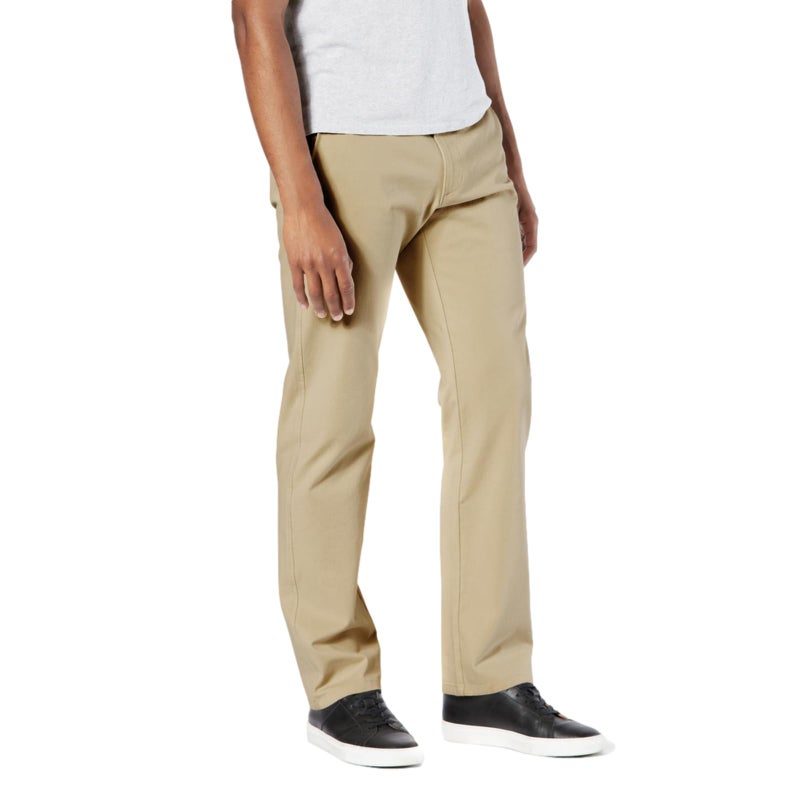 DOCKERS بنطلون دوكرز للرجال بقصة مستقيمة مع مرونة ذكية 360 (عادي وكبير وطويل)، كاكي بريطاني جديد، 38W x 30L - Image 2