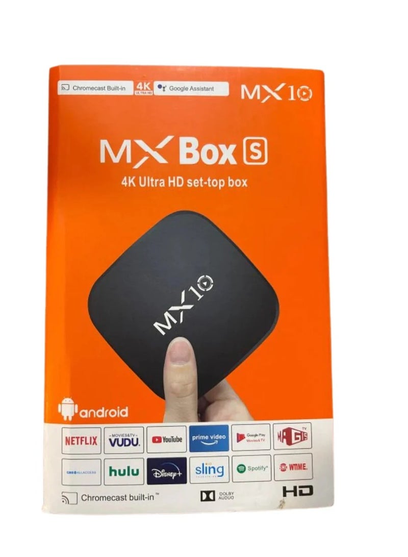دقة MX10 Box S Android TV 4K لبث الوسائط - Image 3
