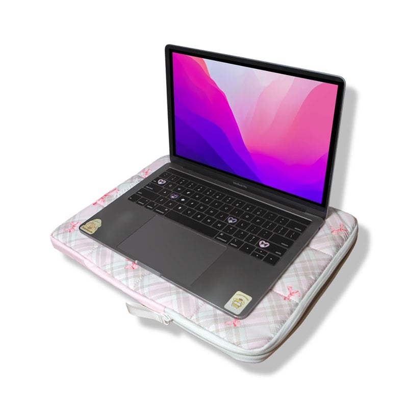 Sonix | Puffy Laptop Sleeve | 15-16 Inch, Quilted Pillow Puffer Laptop Carrying Case, Computer Sleeve | Clueless Pink - Image 2