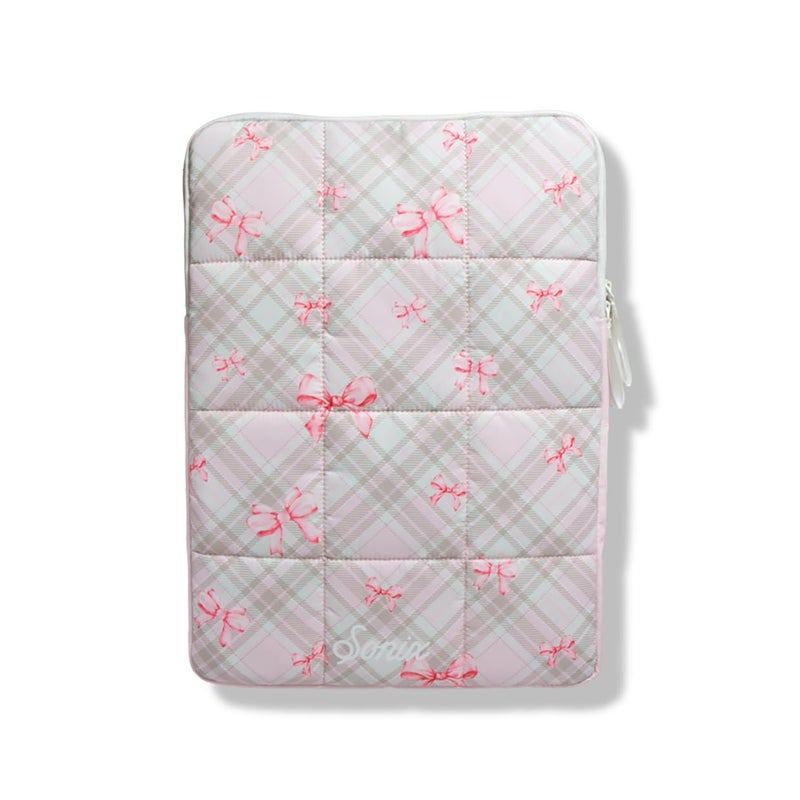 Sonix | Puffy Laptop Sleeve | 15-16 Inch, Quilted Pillow Puffer Laptop Carrying Case, Computer Sleeve | Clueless Pink - Image 1