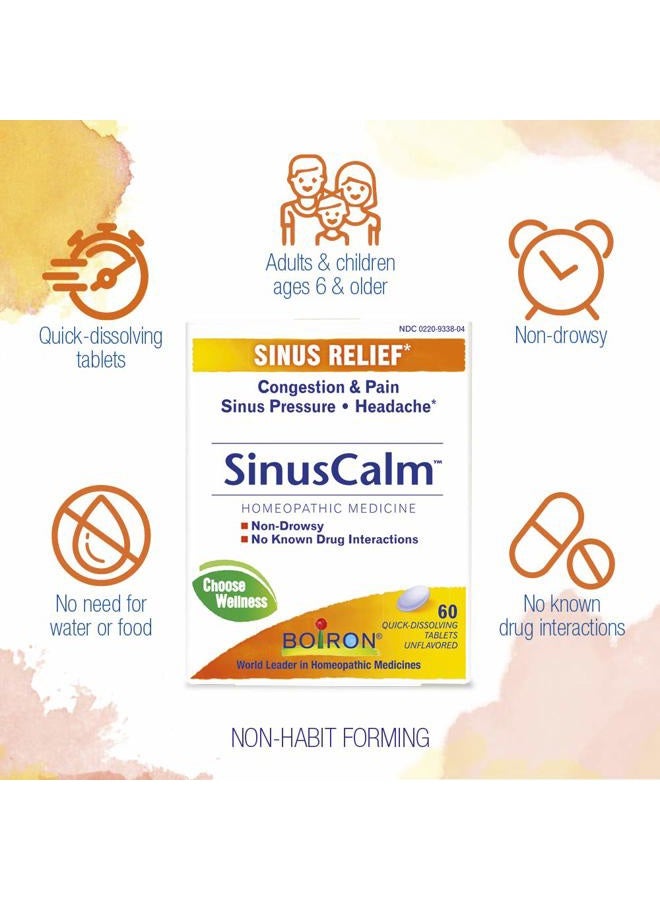 Boiron سينوس كالم لتخفيف احتقان الجيوب الأنفية - 1 كل - 60 قرص - Image 4