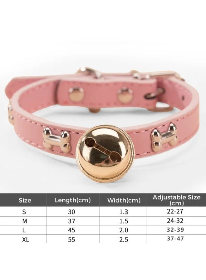 Petsary PETASRY | Pet Collar Adjustable Wear-resistant Soft Bone Patterns Pet Cat Dog Bell Collar Pet Supplies - Image 3