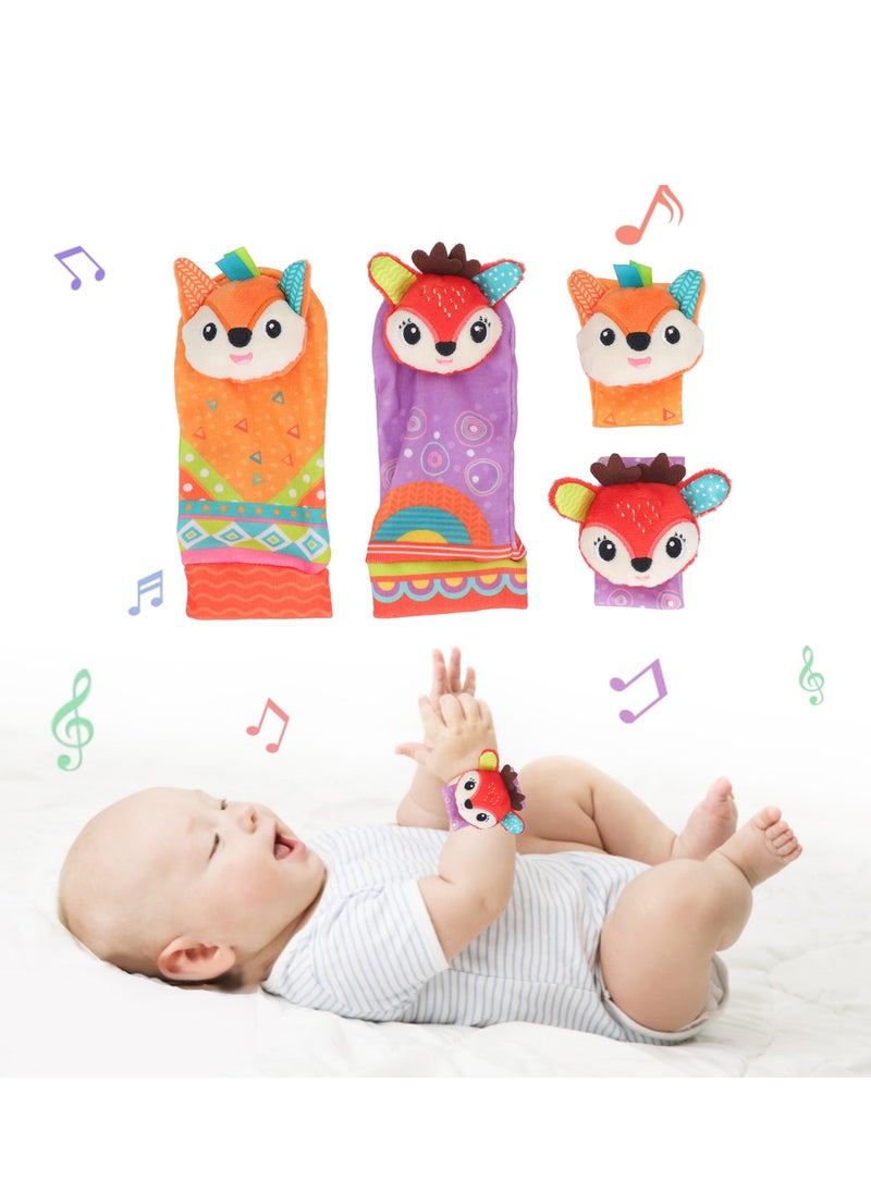 Velaurs Baby Newborn Gift Baby Game Wristband Socks Set 0-1 Years Old  - Image 1