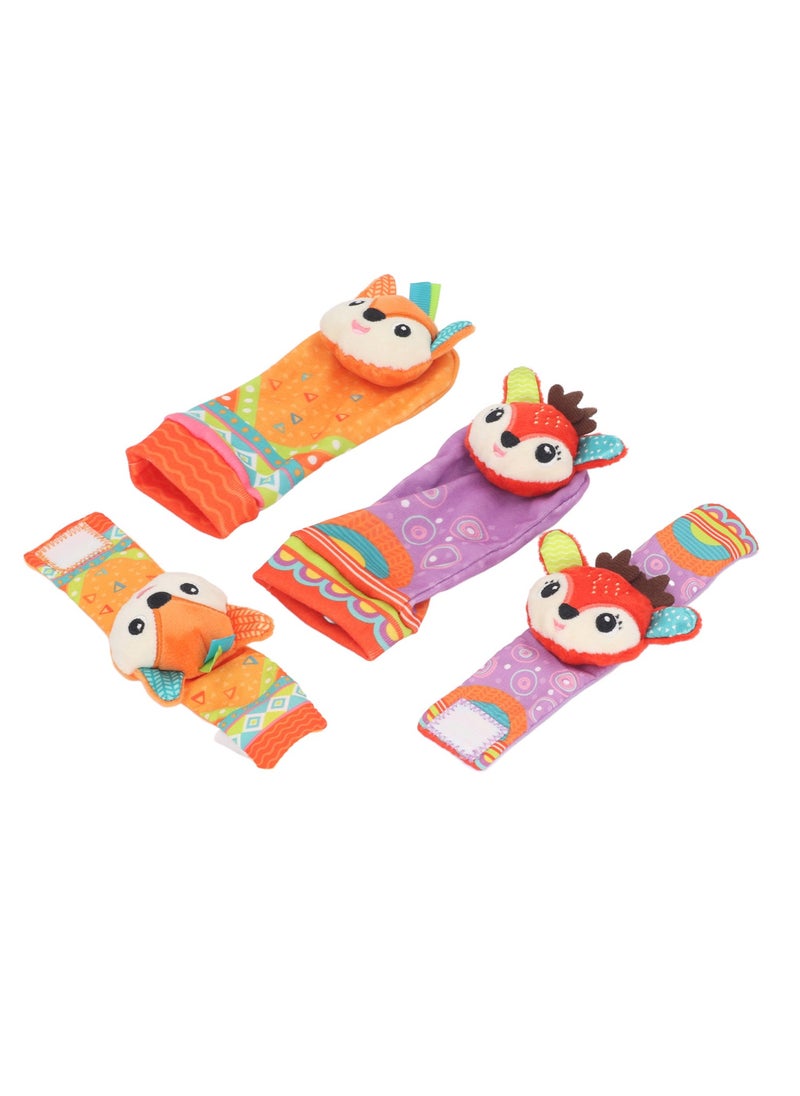 Velaurs Baby Newborn Gift Baby Game Wristband Socks Set 0-1 Years Old  - Image 2