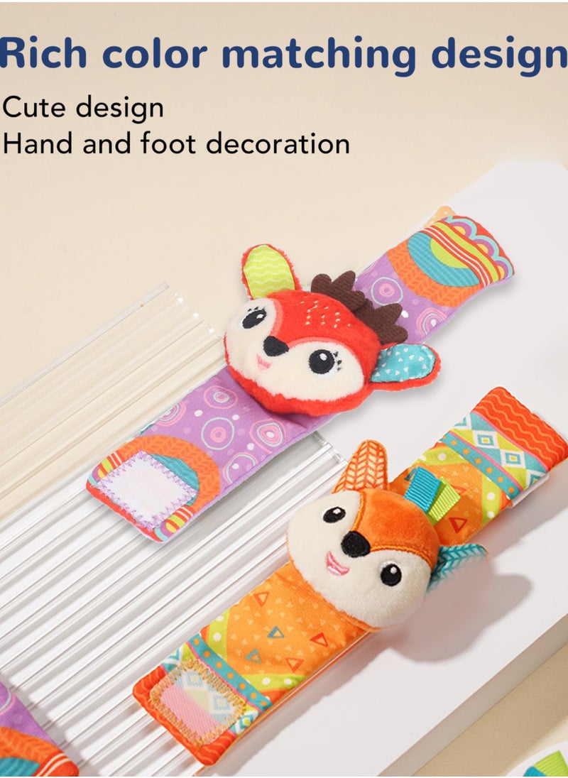Velaurs Baby Newborn Gift Baby Game Wristband Socks Set 0-1 Years Old  - Image 4