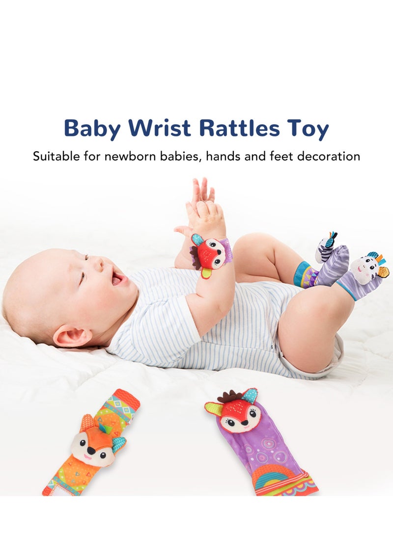 Velaurs Baby Newborn Gift Baby Game Wristband Socks Set 0-1 Years Old  - Image 5