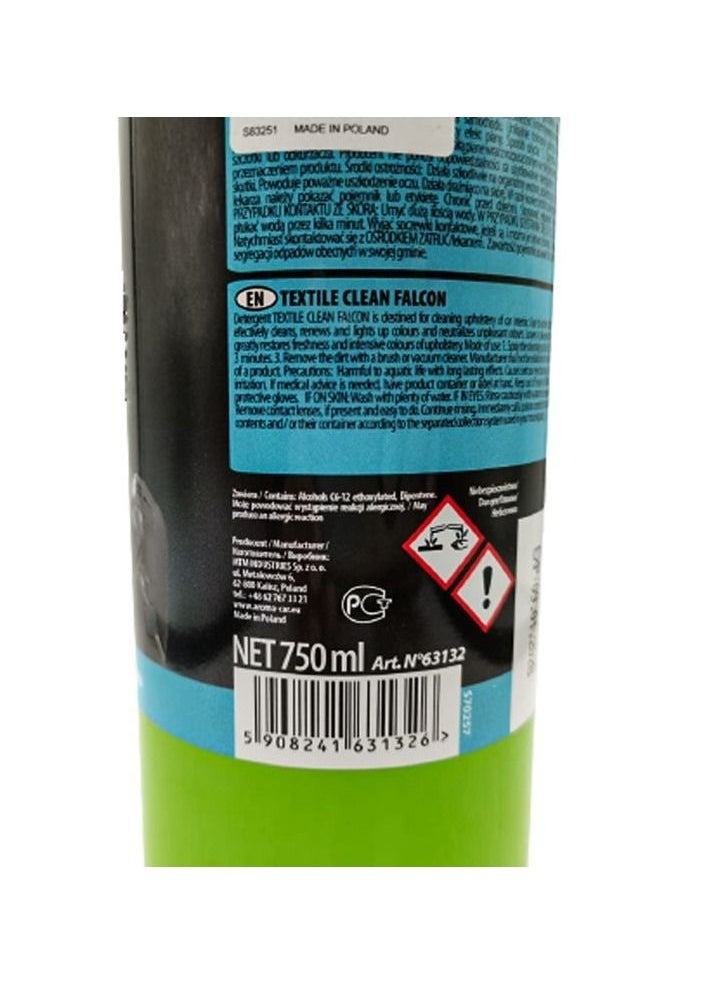 Textile Clean Active Foam Powerful Action 750ml by FALCON Automotive - pzsku/ZA12D17AF25D06E3B290AZ/45/_/1681495897/279483ec-1ad8-4d33-a459-7e3a6a33f63e