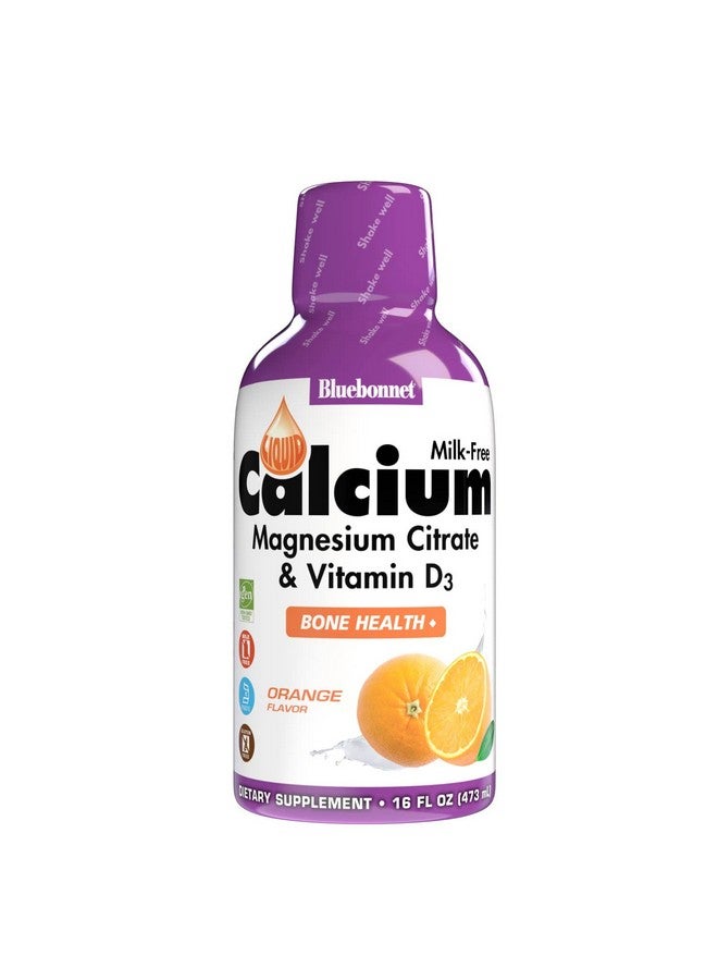 Bluebonnet Nutrition Liquid Calcium Citrate Magnesium Citrate Vitamin D3 Bone Health Gluten Free Soy Free Milk Free Kosher 16 Fl Oz 32 Servings Orange Flavor 16 Fl Oz (Pack Of 1) - Image 2