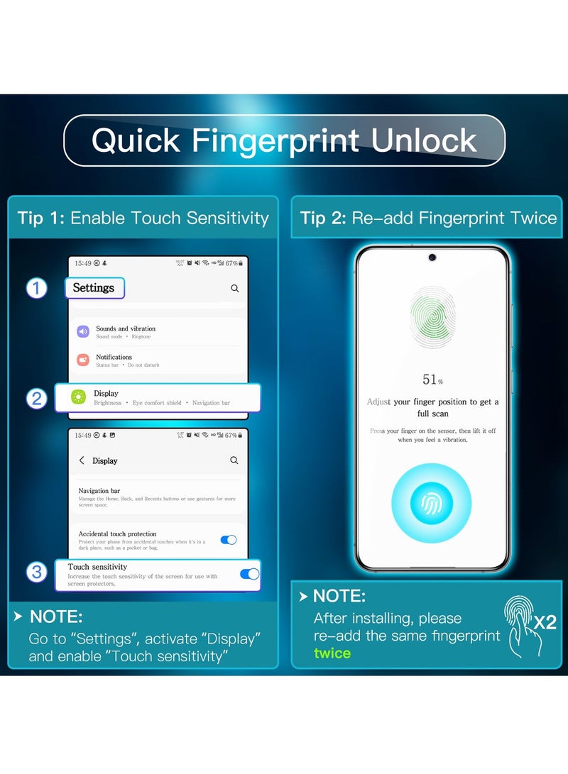 Jetech 5 In 1 Matte Case For Samsung Galaxy S24 Plus 5g With 2 Pack Screen Protector And Camera Lens Protector Translucent Back Protective Phone Cover Tempered Glass Film Frosted Clear - Image 4