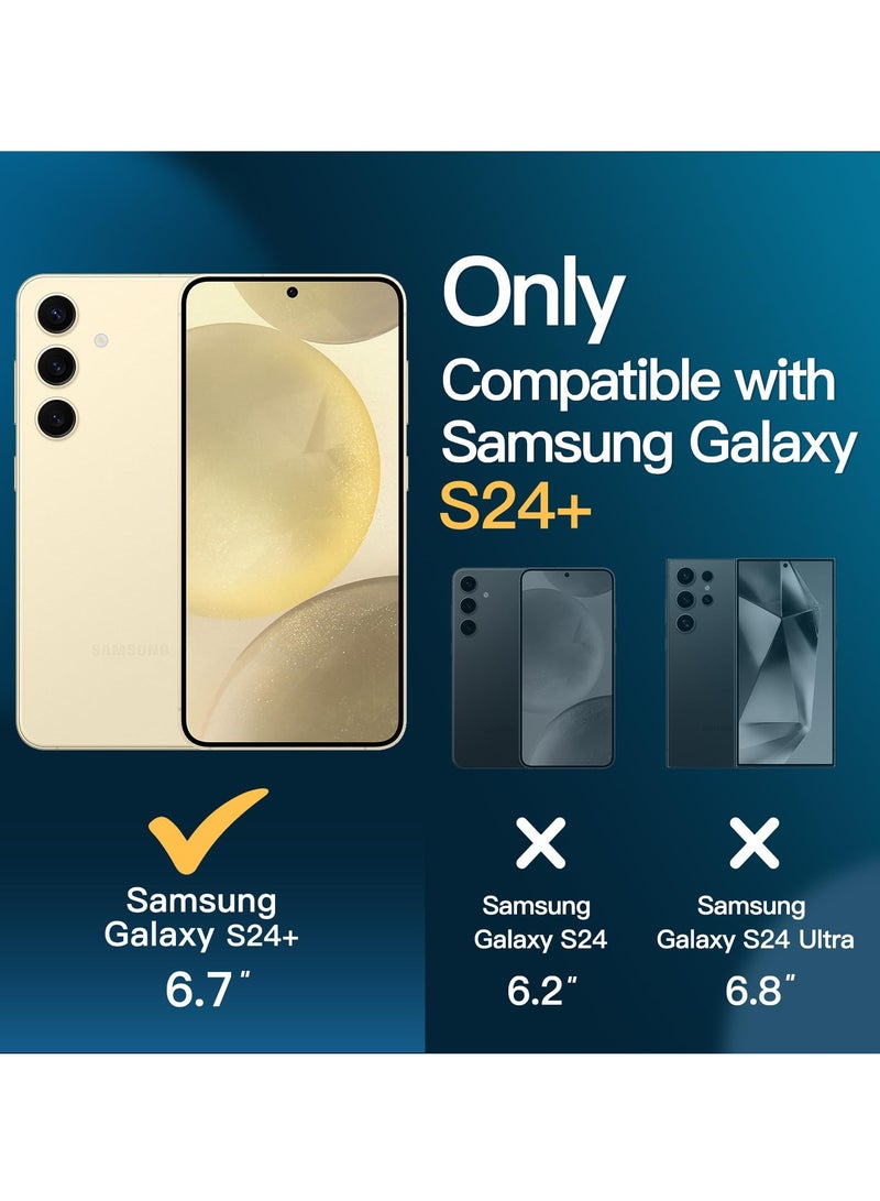 Jetech 5 In 1 Matte Case For Samsung Galaxy S24 Plus 5g With 2 Pack Screen Protector And Camera Lens Protector Translucent Back Protective Phone Cover Tempered Glass Film Frosted Clear - Image 2