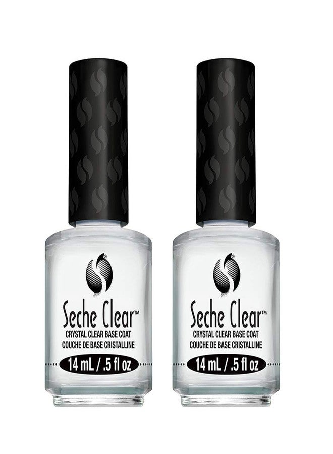 Seche Clear, Base Coat Nail Polish for Manicure and Pedicure, Boxed, 2 Pack - Image 1