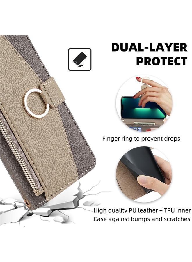 زبون جراب هاتف Honor 200 5G Crossbody مصنوع من الجلد بنسيج الليتشي - Image 4