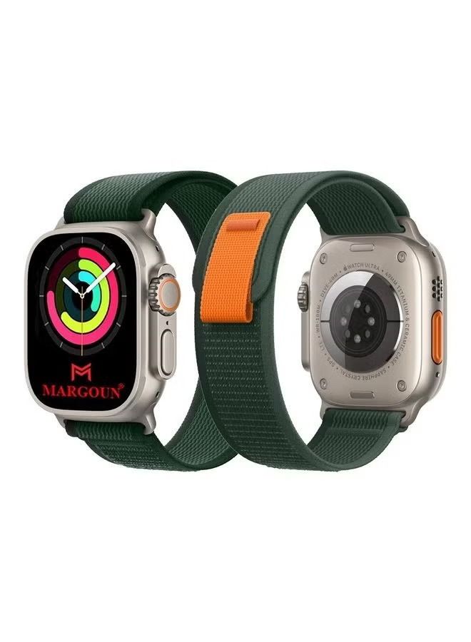vesus Apple Watch Trail Band 49Mm 45Mm 44Mm 42Mm Nylon Woven Sport Strap For iWatch Series Ultra 8 7 SE 6 5 4 3 2 10 Navy Green