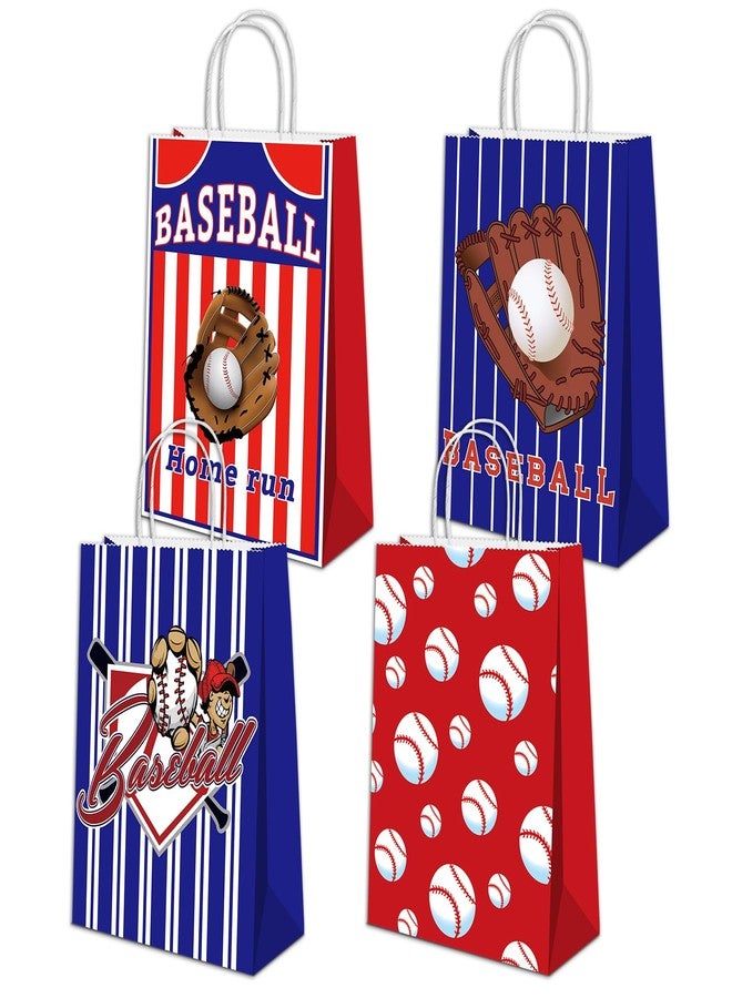 BQC 16 PCS Baseball Gift Bags With Handles for Party Decorations - Goodie Treat Snack Candy Favor Bags for Kids Boys Girls - Image 1