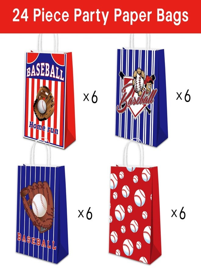 BQC 16 PCS Baseball Gift Bags With Handles for Party Decorations - Goodie Treat Snack Candy Favor Bags for Kids Boys Girls - Image 5