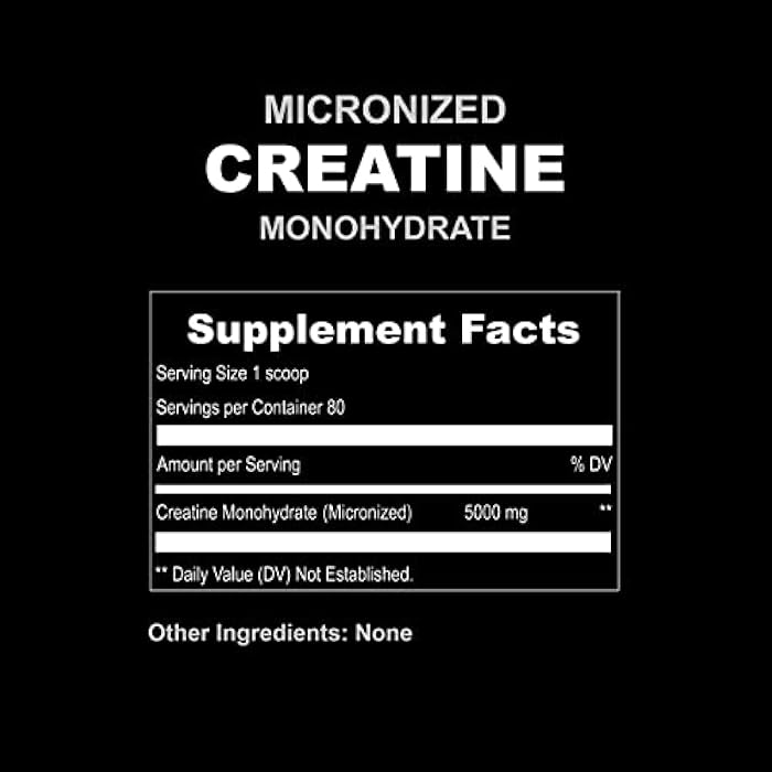 UpNourish Micronized Creatine Monohydrate Powder 400 G - Unflavored Vegan for Pre Workout, Muscle Building Pure Women and Men Instantized Supplement, 80 Servings 14.1096 Ounce - Image 2