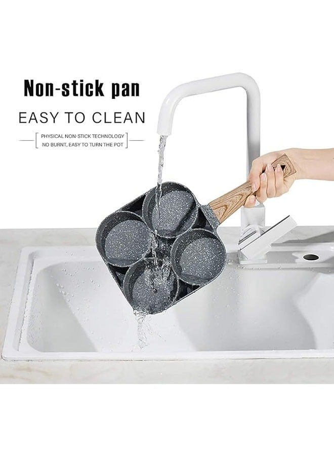 MIXDE Non-Stick Frying Pan with 4 Hole Pancake Pan Fried Egg Burger Pan - Image 5