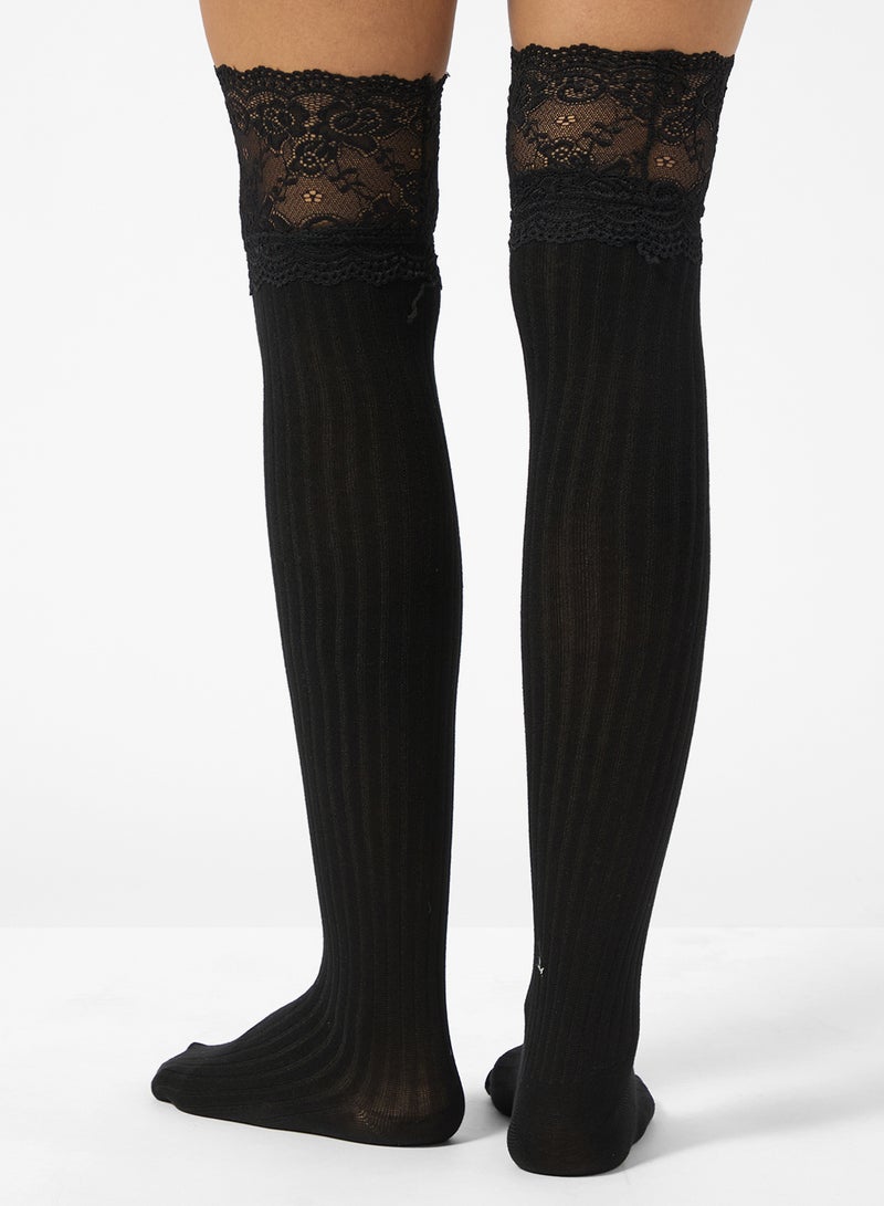 جينجر جوارب دانتيل فوق الركبة - Image 2