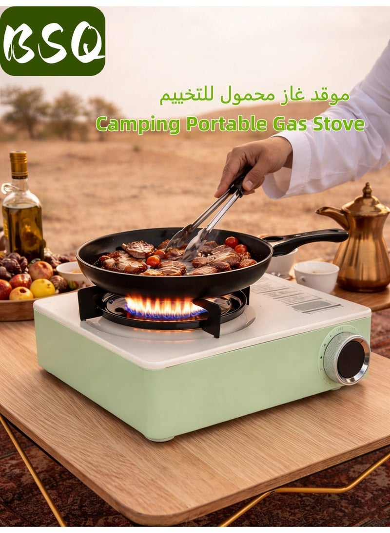 BSQ Portable Three-Burn Windproof Camping Stove | emergency gas stove、camp stove、camping accessories、camping stove、portable gas stove、portable stove | Gas Stove | BBQ Grill | Piezoelectric Ignition | Butane/Propane Dual Fuel Compatible | Includes Dedicated Storage Case | Suitable for Outdoor BBQs, Hiking Adventures, and Picnics - Image 3