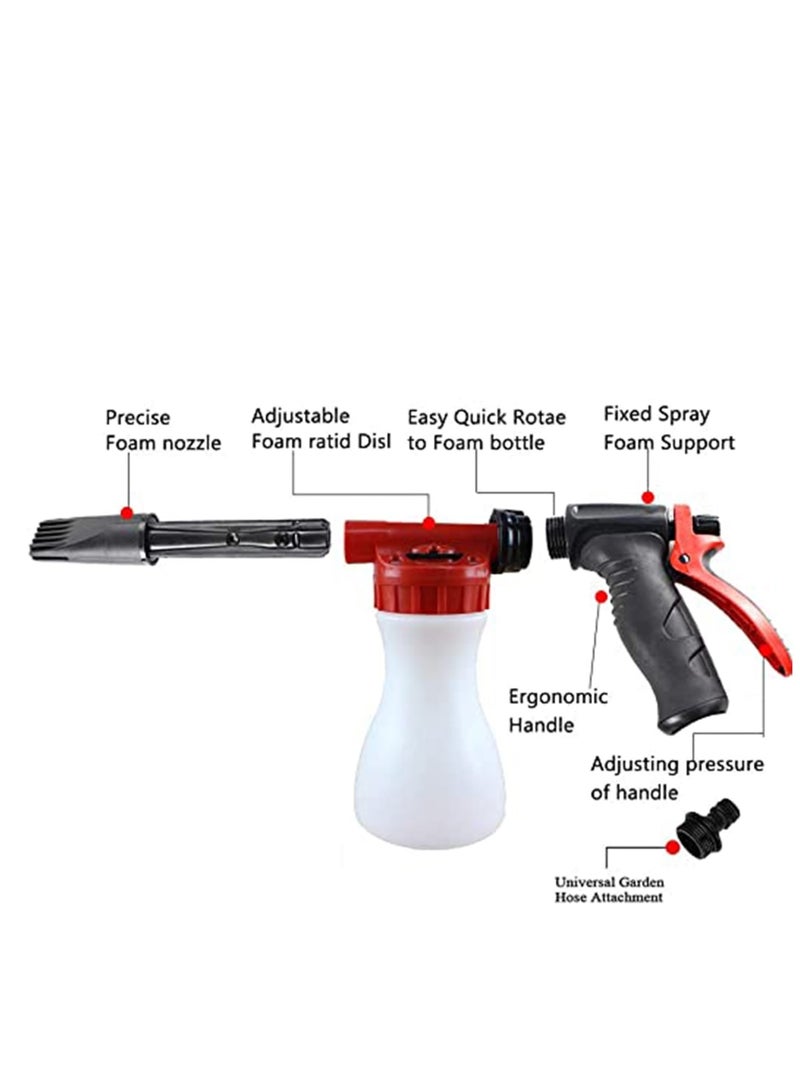 Zikra Adjustable Water Pressure, Best Care for Car, Car Foam Gun, Adjustable Hose Wash Sprayer with Adjustment Ratio Dial Foam Blaster, Foam Cannon Attaches for Any Garden Hose - Image 2