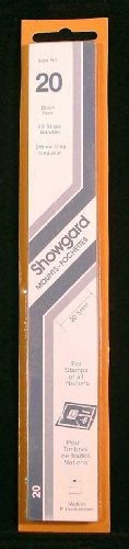 Showgard Strip Style Black Stamp Mounts Size 20 - Image 1