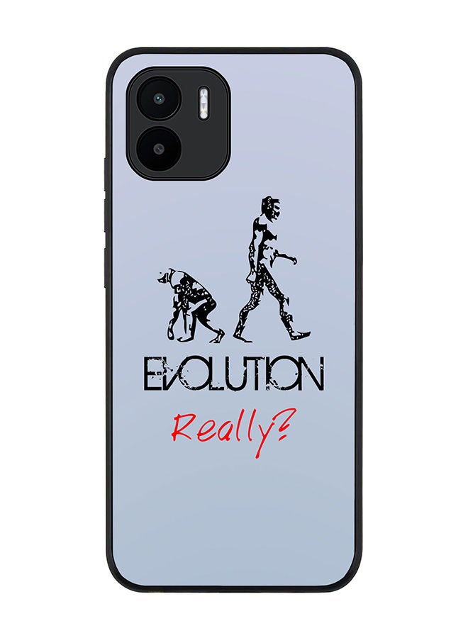 Stylizedd Rugged Black edge case for Xiaomi Redmi A2 / Xiaomi Redmi A1 Slim fit Soft Case Flexible Rubber Edges Anti Drop TPU Gel Thin Cover - Evolution Really (Blue) - Image 1