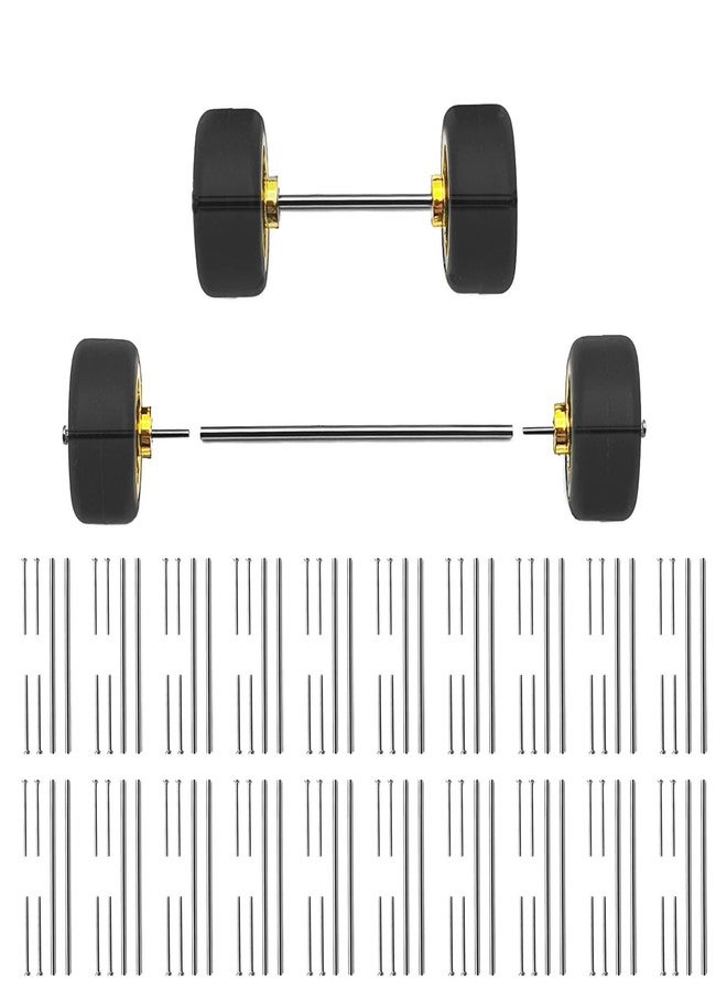 EarlyGlintsCX 1/64 Wheels Modified Hollow Shaft & Mushroom Nails 20 Sets - Suitable for 1/64 Diecast Cars DIY Tires - Each Set Includes 2 Hollow Shafts & 4 Mushroom Nails (0.98in/25mm) - Image 1
