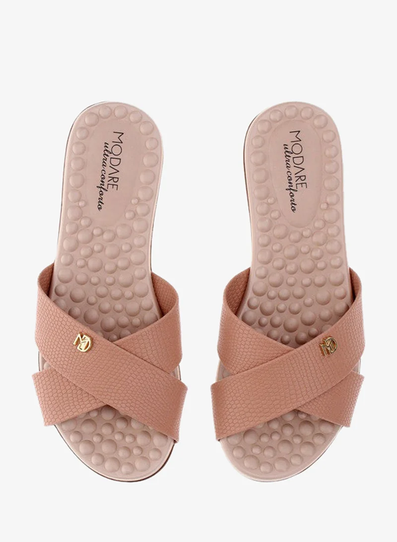 Modare Nude Flat Sandals for Women – Stylish Ladies Flat Sandals & Comfortable Flat Slippers for Women | Best Price UAE