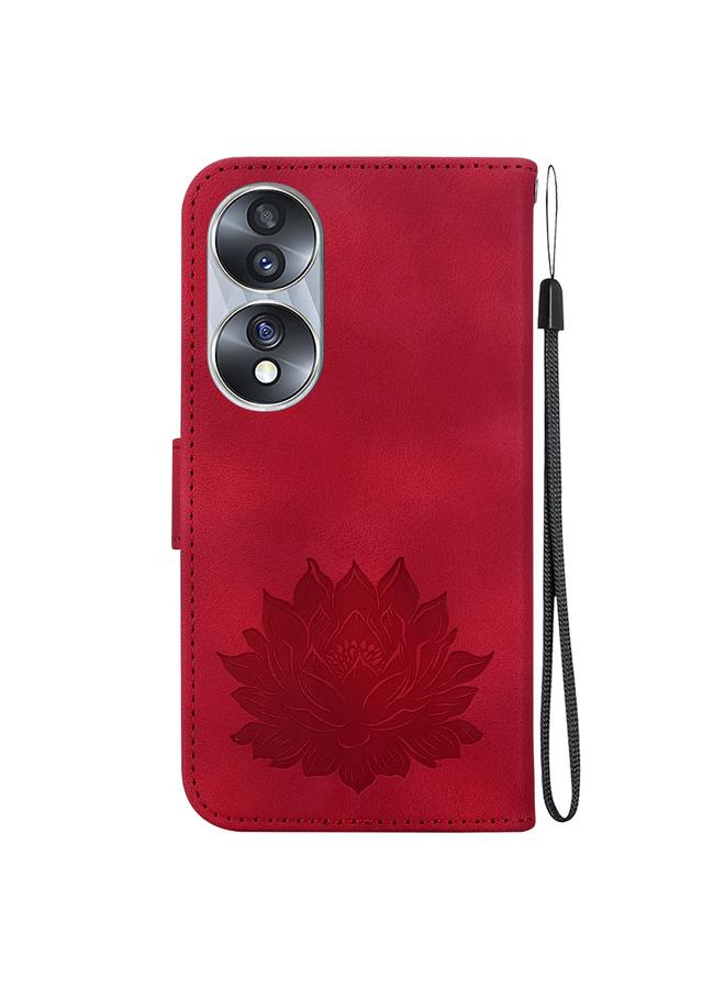 erorex Case For Honor 70 Lotus Embossed Leather Phone Case  - Image 3