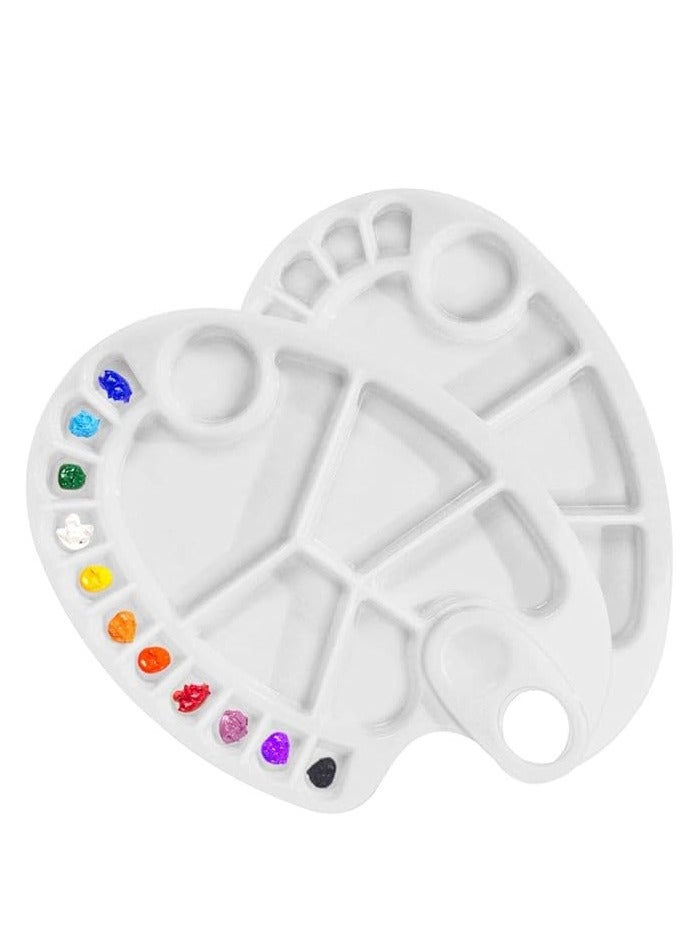 Generic Paint Tray Palettes 2 Pack, Oval Shaped Palette, Student Acrylic Oil Watercolor Craft Professional DIY Art Painting  - Image 1