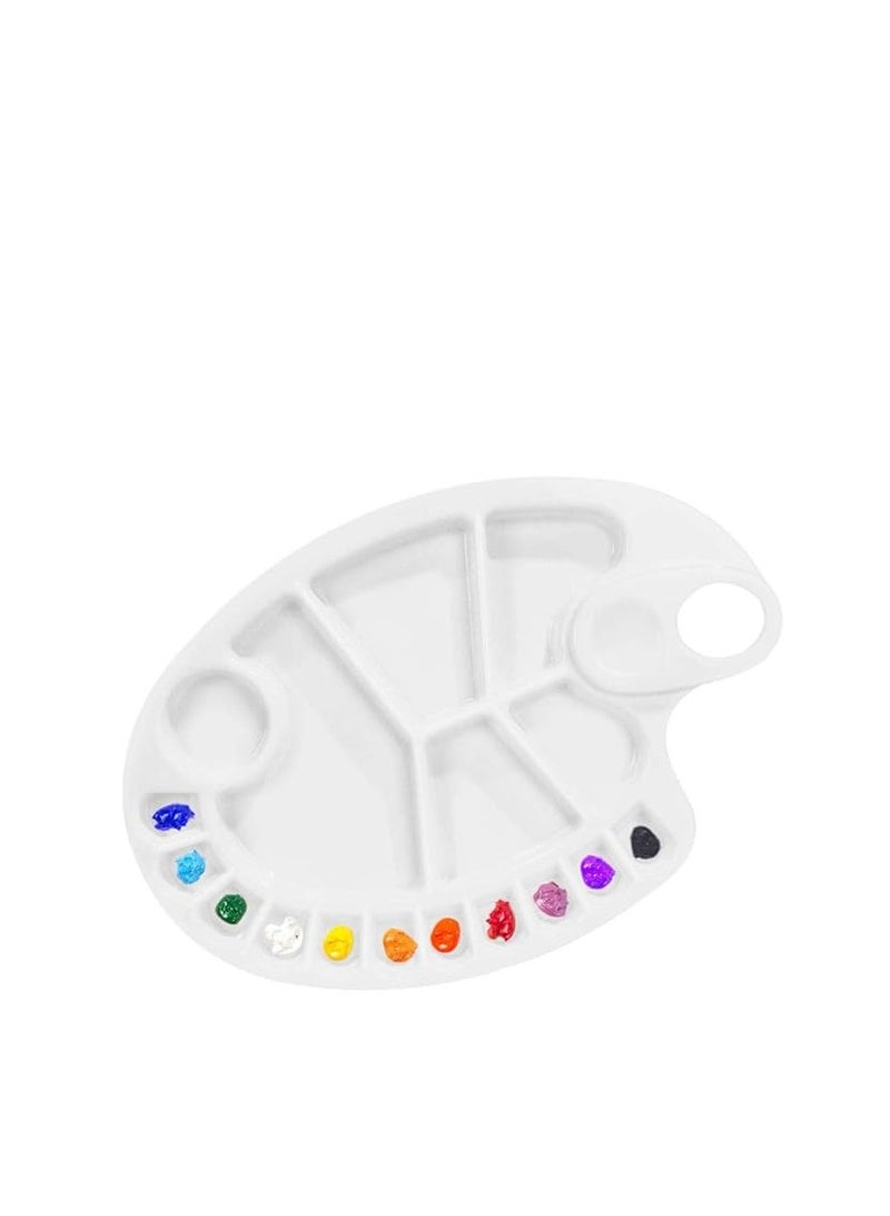 Generic Paint Tray Palettes 2 Pack, Oval Shaped Palette, Student Acrylic Oil Watercolor Craft Professional DIY Art Painting  - Image 4