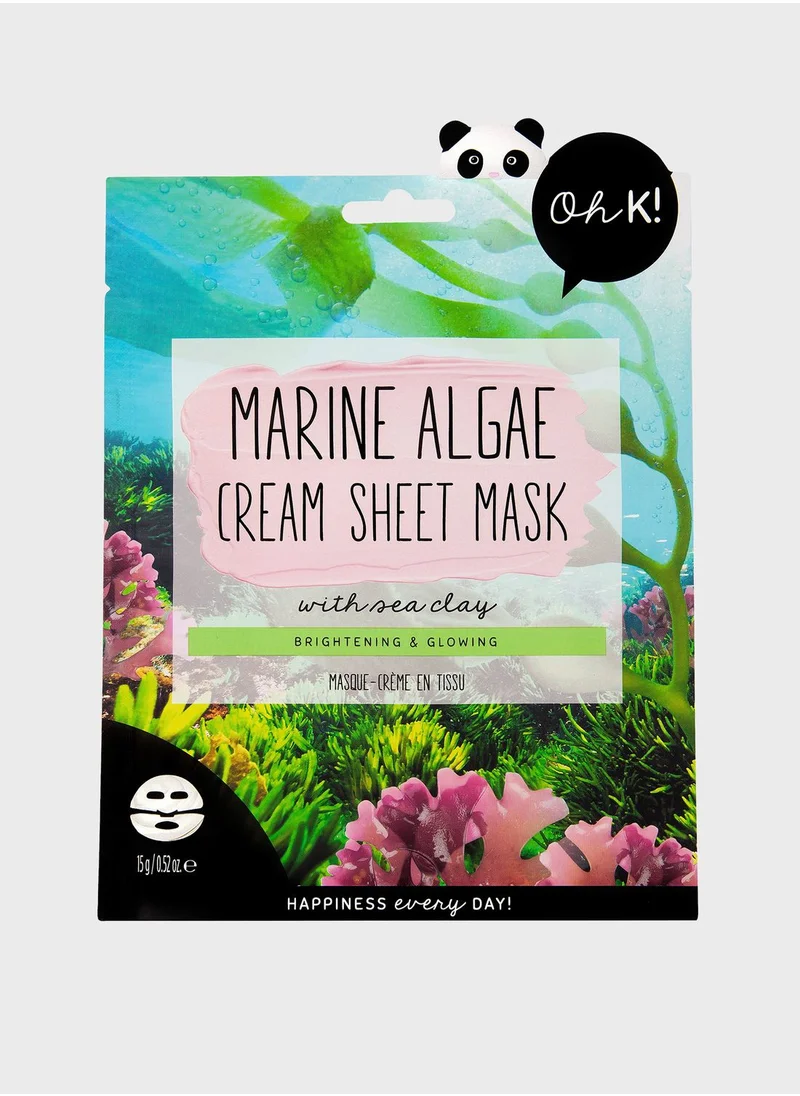 Oh K Marine Algae And Sea Clay Cream Sheet Mask