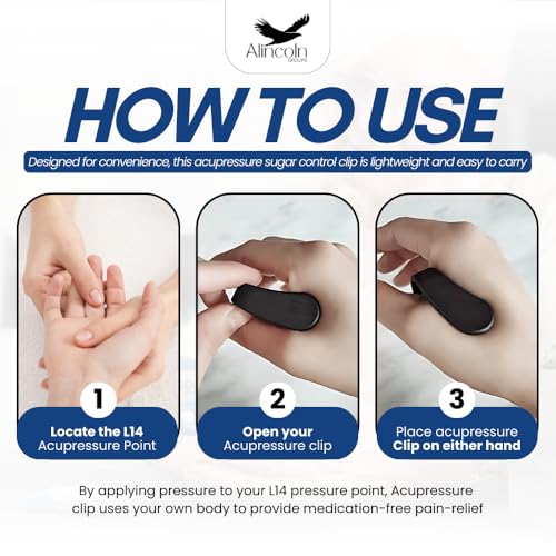 ALINCOLN GROUPS ALINCOLN 2-PACK Sugar Control Acupressure Clip for Diabetics | Sugar Control Clip LI4 Acupressure Point Clip Relief for Headaches, Tension & Blood Sugar Management | Lightweight & Easy to Use - Image 5