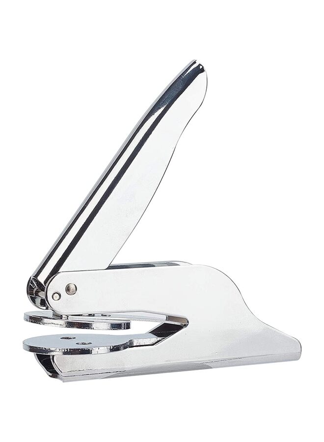 Stainless Steel Seal Embosser, Hand-Held Embossing Stamp, for Books, Envelopes, Napkins,125 * 55MM,silver - Image 1