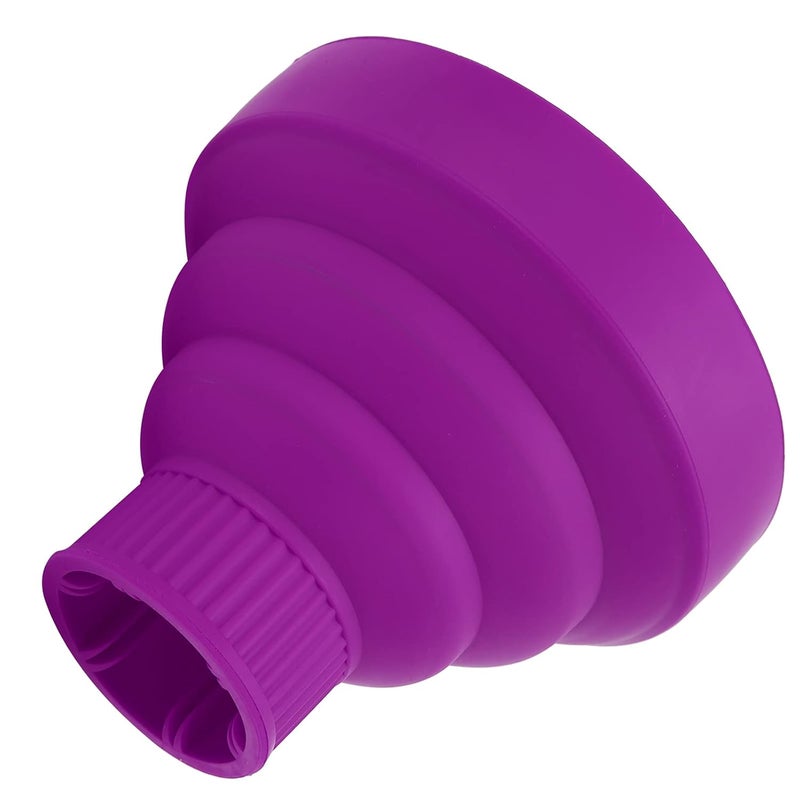 woobles Hair Dryer Diffuser, Universal Collapsible Hair Dryer Diffuser, Professional Blow Dryer Diffuser Portable Travel Folding Hair Blow Dryer Diffuser Attachment for Natural Thick Hair(Purple) - Image 1