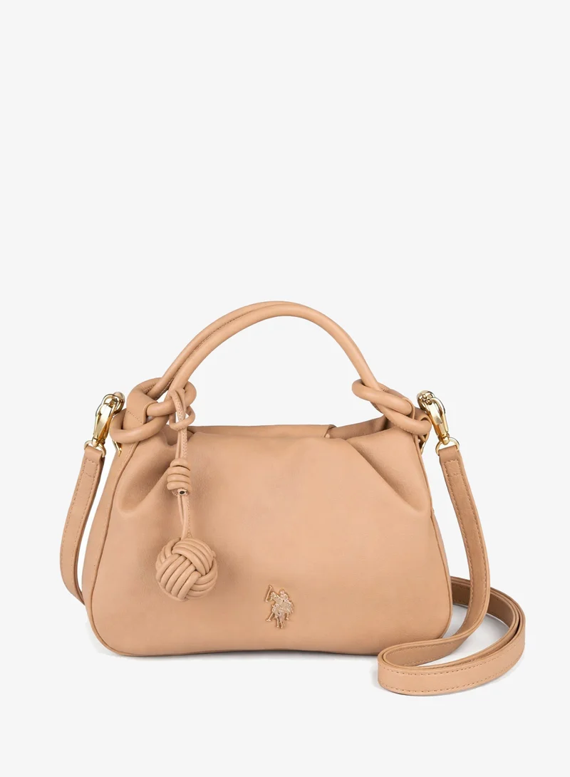 U.S. Polo Assn. Women's Crossbody Bag, Ladies Shoulder Bag Handbag for Ladies Travel Bag for Girls Sand