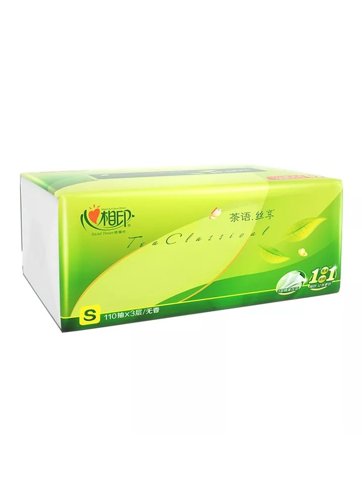 Hearttex - Hearrttex Tea Classical Facial Tissue, 110 Sheets, 6 Packs - Image 1