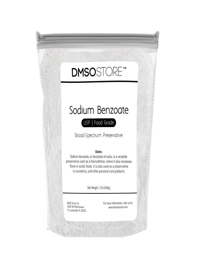 DMSOSTORE Sodium Benzoate Powder: Versatile Preservative for Food, Cosmetics, and More! Enhance Shelf Life, Food Grade, Ensure Freshness, and Safeguard Quality - DIY Projects and Professional Use! - 1lb - Image 1