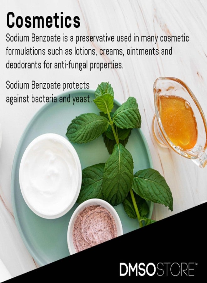 DMSOSTORE Sodium Benzoate Powder: Versatile Preservative for Food, Cosmetics, and More! Enhance Shelf Life, Food Grade, Ensure Freshness, and Safeguard Quality - DIY Projects and Professional Use! - 1lb - Image 2